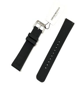 Black Silicone strap for Armani Smartwatch GWPARC0003