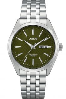 Lorus Mens Green Day-Date 100M Automatic 42mm