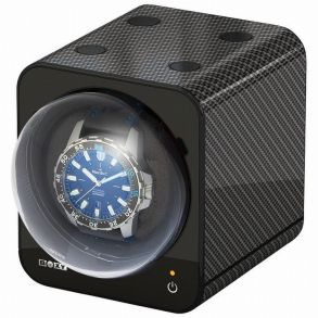 Beco Boxy Fancy Brick watchwinder - 1 ur, kulfiber, kombinerbar, u/ adapter
