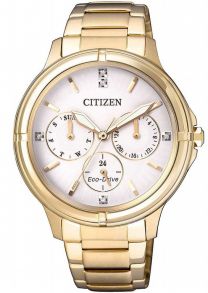 Citizen FD2032-55A - Stilrent dameur med swarovski sten og 3 kronografer