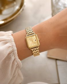 Tommy Hilfiger Lady Golden Rectangular 24mm
