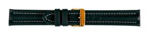 Falkenlund Deluxe Beco 18mm Watch Strap Arizona Sport Stainless Black Gold Buckle 682118G