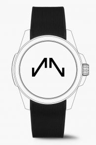 Norqain Black Mesh Rubber Strap 22mm 3W1BR.20BQ