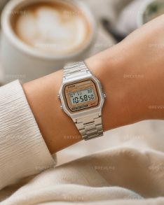 Casio Classic Retro Sølvfarvet/Guldfarvet - A158WEA-9EF
