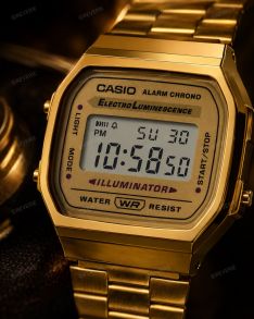 Casio A168WG-9EF - Gyldent retrour med digitalt display