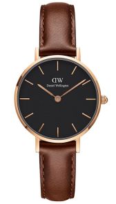 Daniel Wellington Classic Petite 28mm St Mawes Black Rosegoldfarvet DW00100225