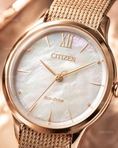 Citizen Ladies Rosegolden Solar Mother-of-Pearl Mesh 36mm