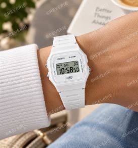 Casio White Digital Unisex 35mm