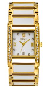 Mango dameur guldfarvet/hvid/sten - A58922D0S