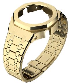 Unofficial Gen 4 Mod for CasiOak GA-2100 - Golden Steel Case | Golden Steel Bezel Without Screws | Golden Steel Bracelet
