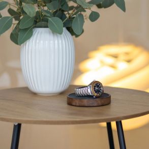 MORELUND Watchmat in Dark Wood/Black Leather MO2102