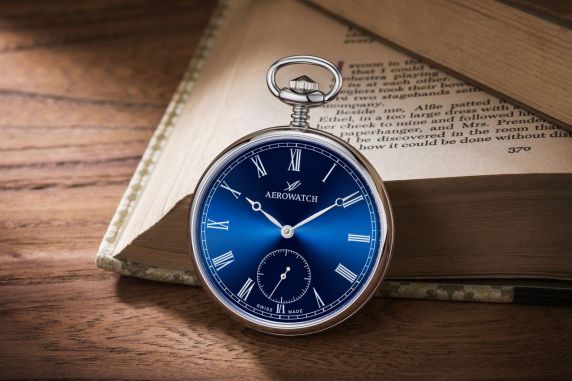 Aerowatch Lepines Classic Blue Pocket Watch 50832 AA01