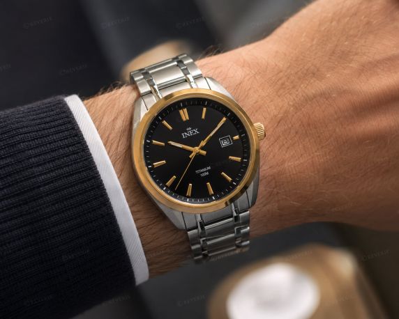 Inex Mens Two-Tone Titanium Classic 42mm