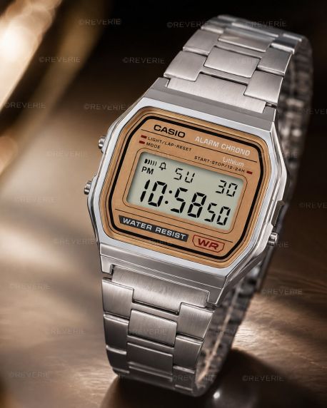 Casio Classic Retro Sølvfarvet/Guldfarvet - A158WEA-9EF