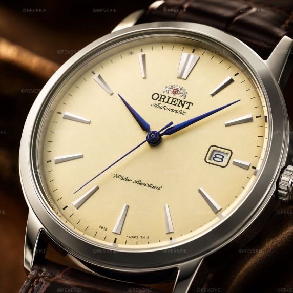 Orient Mens Automatic Ivory Leather 41mm